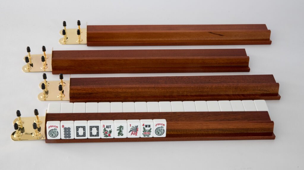 Rosewood (wood) Mah Jongg Racks (Set of 4) MahJongg Maven & Games