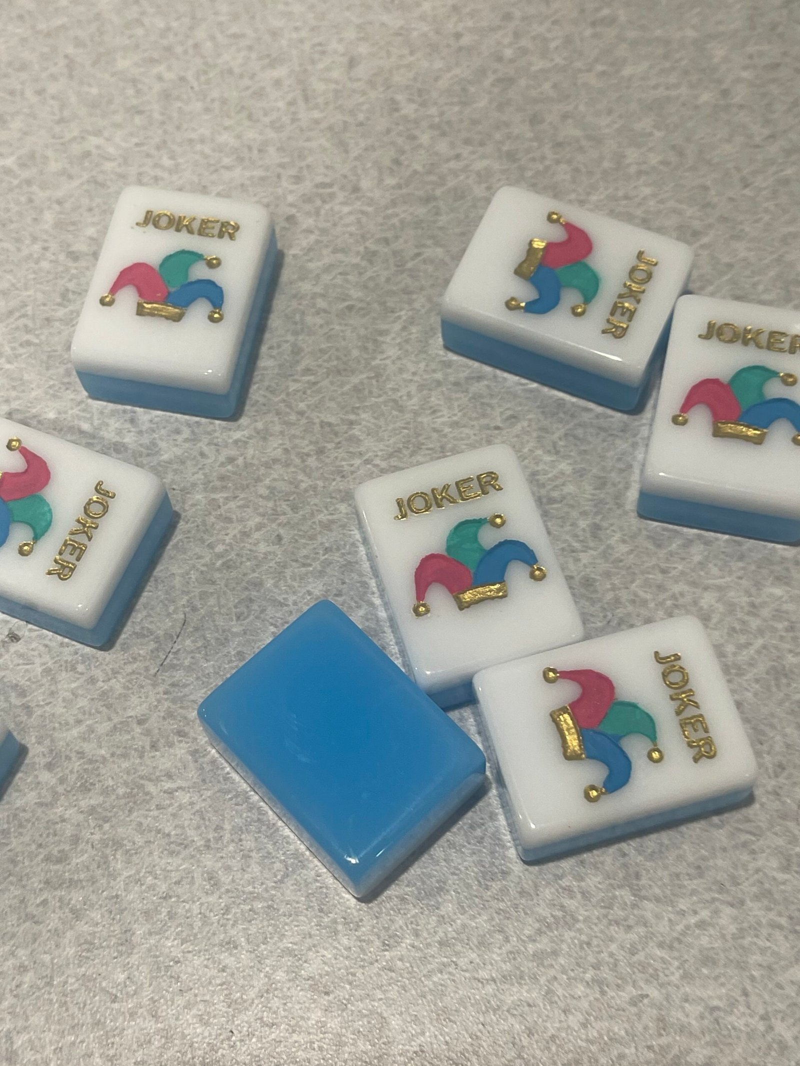 3 Layer Light Blue MahJong tile set with Customized Jokers - MahJongg ...