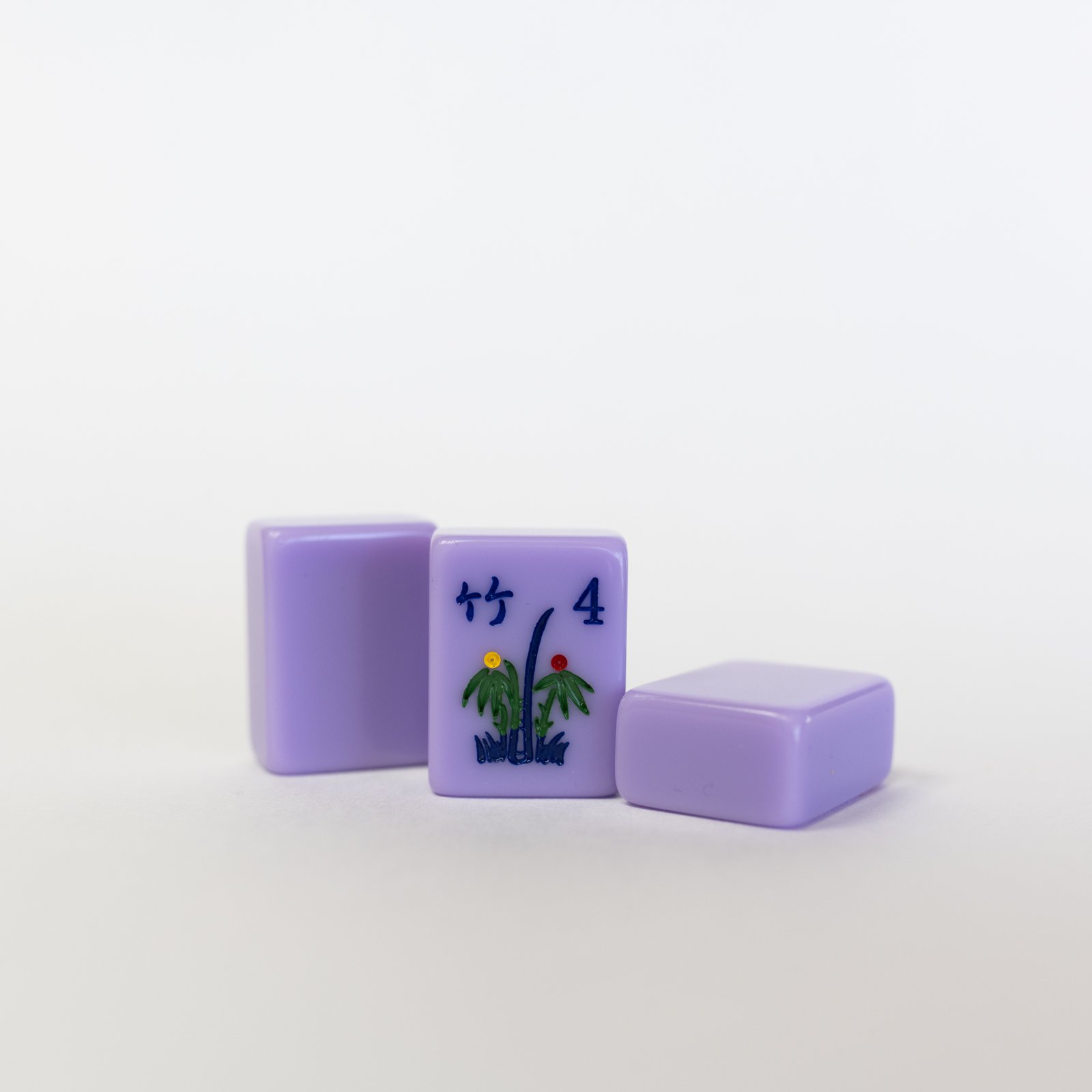 Lavender Engraved & Hand Painted American Mah Jongg tile set